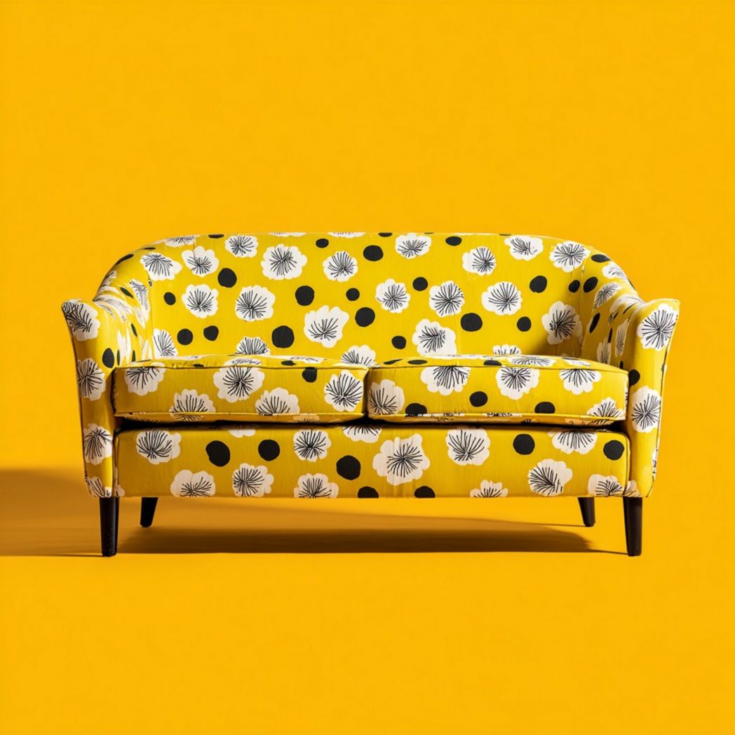 Bank van stof voor de zithoek - 180 x 80 x 75cm