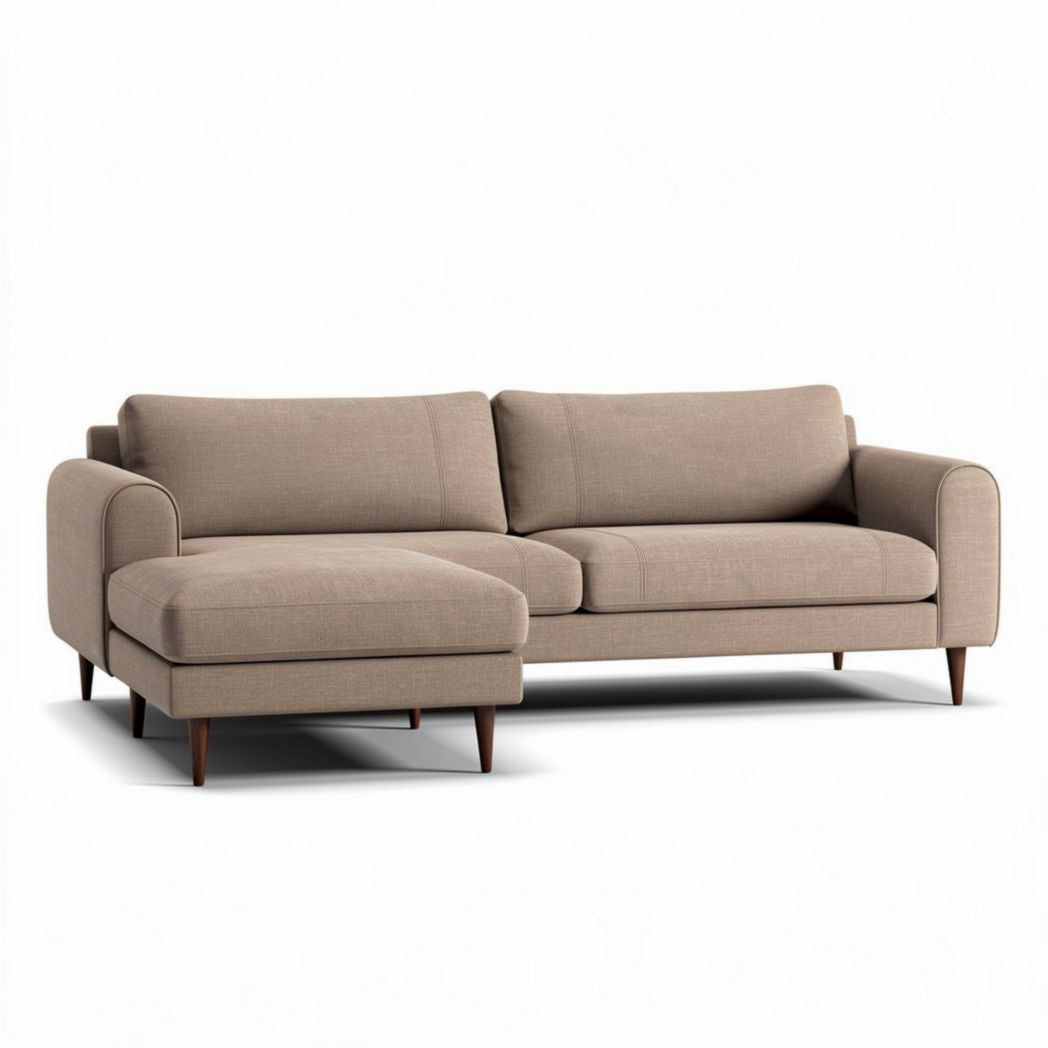 Hoekbank van stof voor de woonkamer met chaise longue - 210 x 90 x 85cm