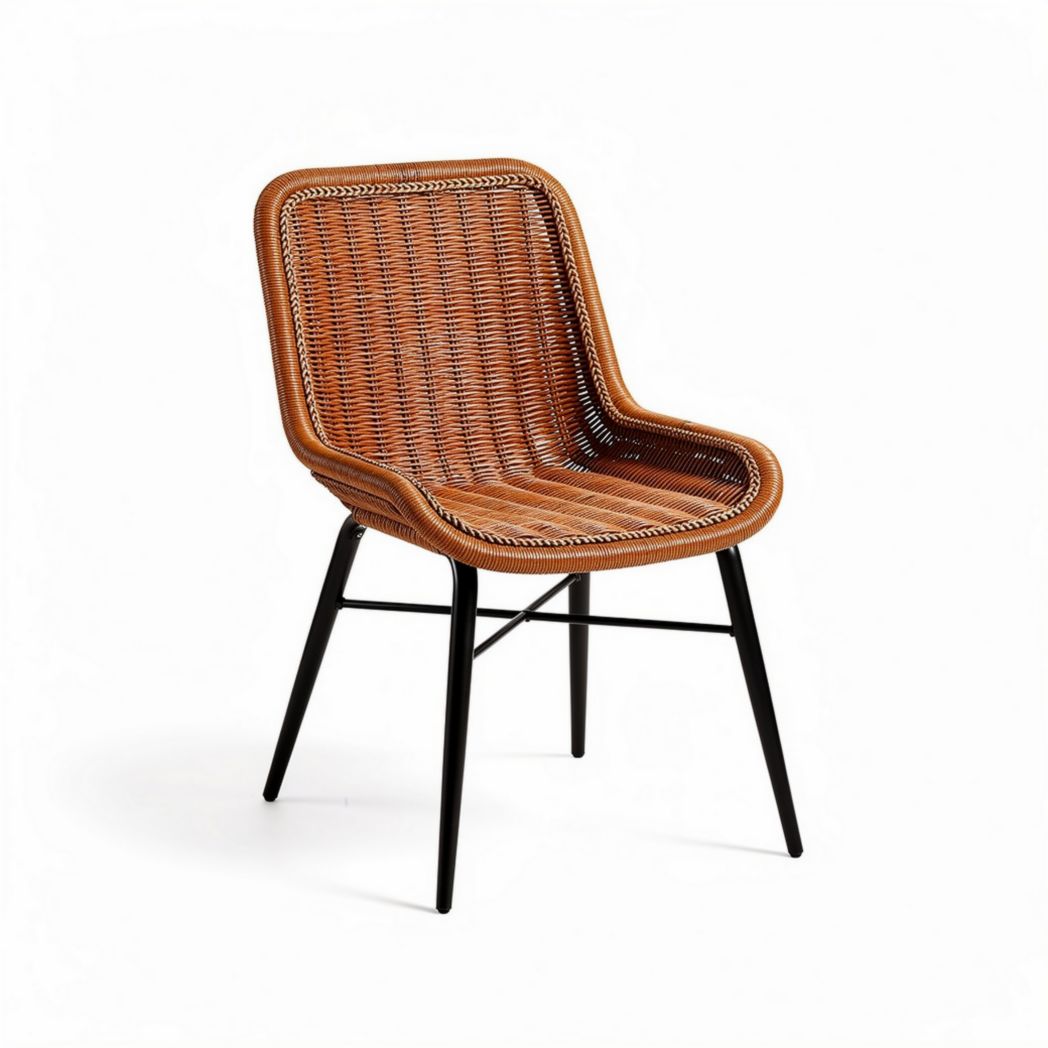 Stoel van wicker voor de eetkamer - 45 x 55 x 80cm