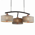 Hanglamp van metaal en stof voor de eetkamer - 60 x 60 x 30cm